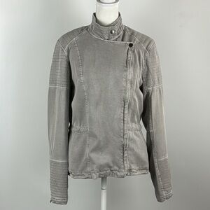 LUCKY BRAND™️ Women's Size M Gray Lightweight Moto/Utility Jacket